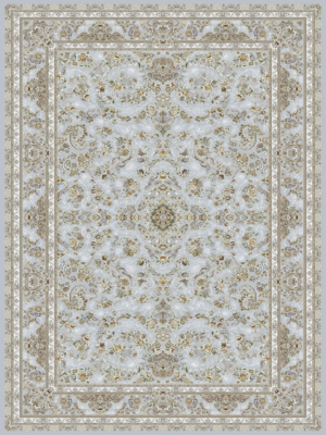 sanam afshan rug – silver (7' x 10') | 1200 reeds | high bulk weave