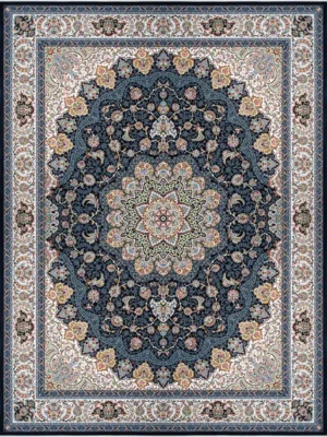 apadana design runner (3′ x 10′ ) modern traditional design navy