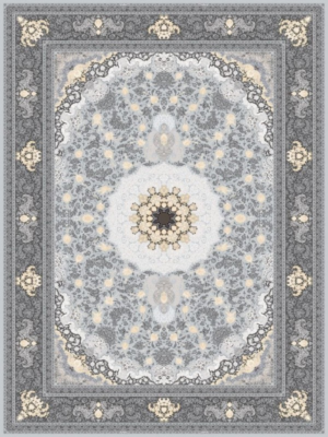 aylin design – persian machine made rug – 7x10 ft – silver