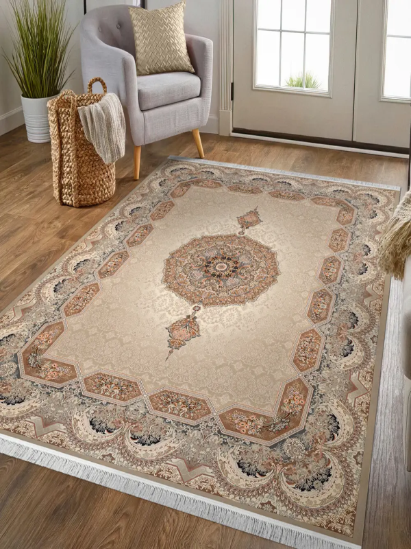 brelian design rug (7′ x 10′ ) modern traditional design – cream brelian design rug (7′ x 10′ ) modern traditional design – cream