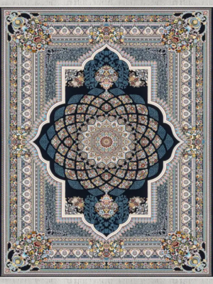 lux design runner rug (3′ x 10′ ) modern traditional design navy