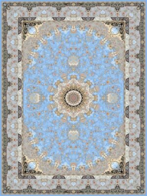 parvin design – persian machine made rug – 7×10 ft – blue