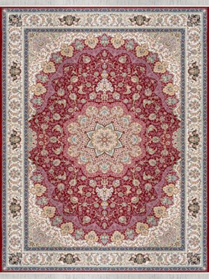 apadana design rug (5′ x 7′ ) modern traditional design red